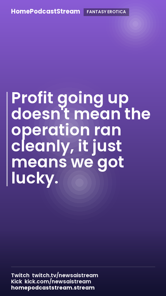 Profit going up doesn't mean the operation ran cleanly, it just means we got lucky.