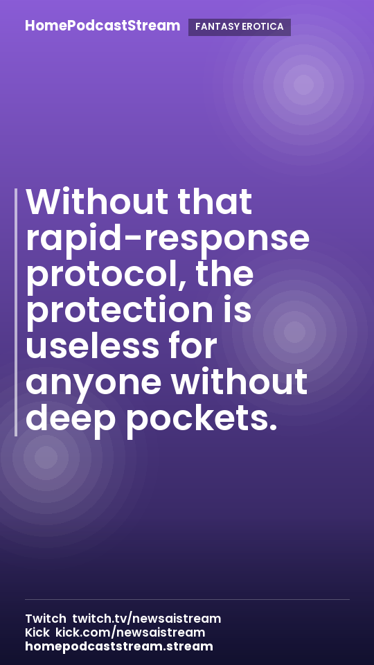Without that rapid-response protocol, the protection is useless for anyone without deep pockets.