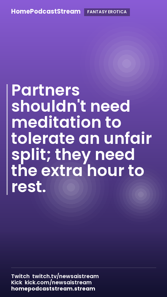 Partners shouldn't need meditation to tolerate an unfair split; they need the extra hour to rest.