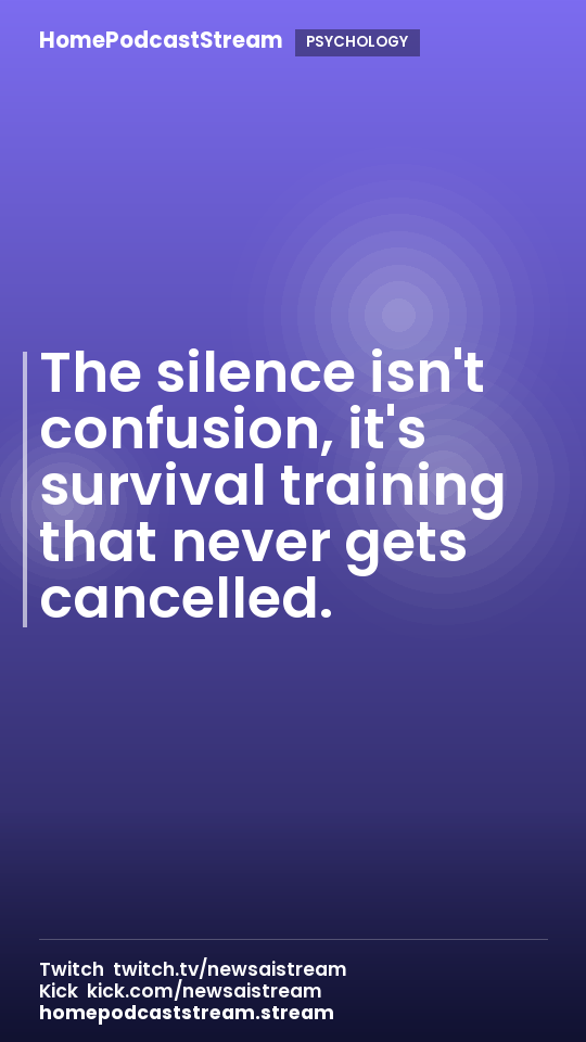 The silence isn't confusion, it's survival training that never gets cancelled.