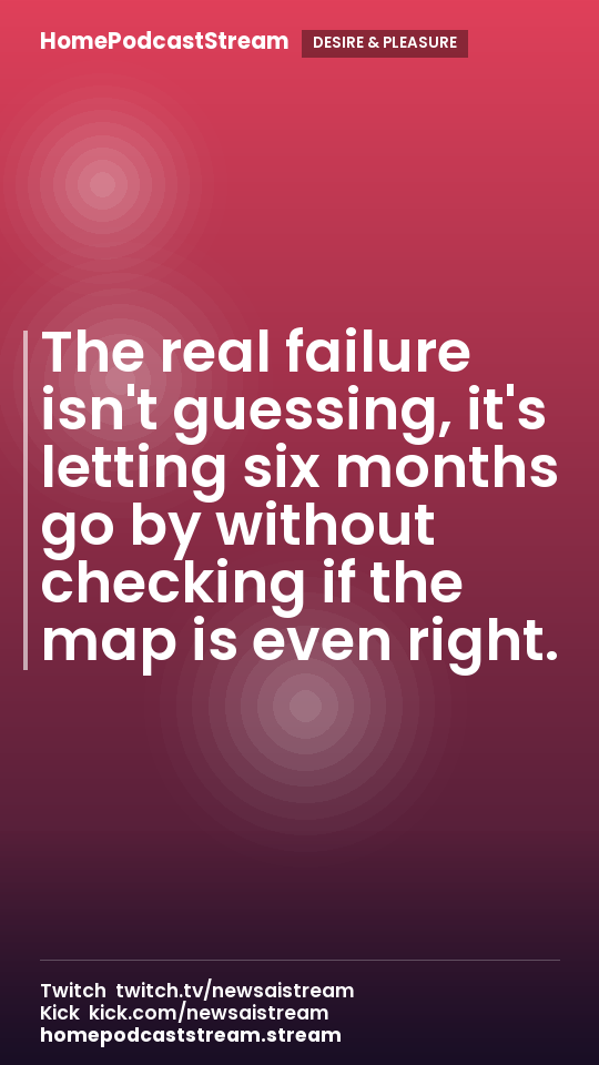 The real failure isn't guessing, it's letting six months go by without checking if the map is even right.