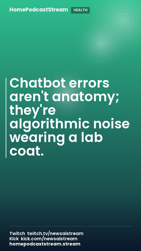 Chatbot errors aren't anatomy; they're algorithmic noise wearing a lab coat.