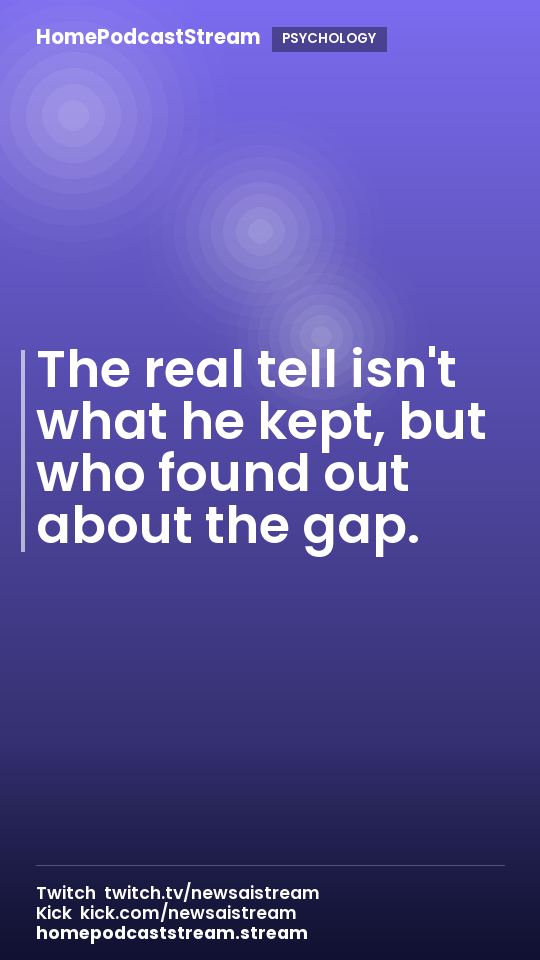 The real tell isn't what he kept, but who found out about the gap.