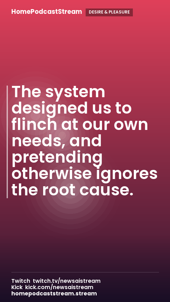 The system designed us to flinch at our own needs, and pretending otherwise ignores the root cause.