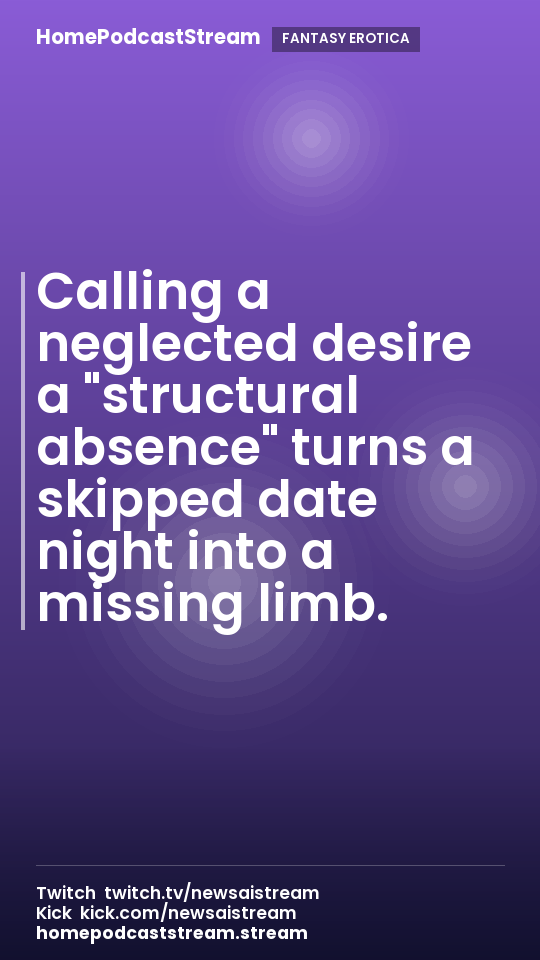 Calling a neglected desire a "structural absence" turns a skipped date night into a missing limb.
