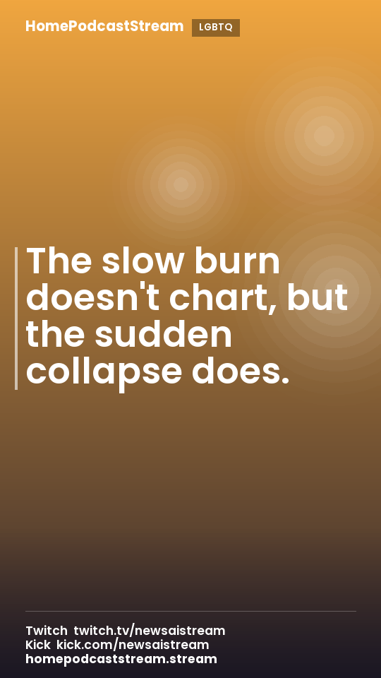 The slow burn doesn't chart, but the sudden collapse does.