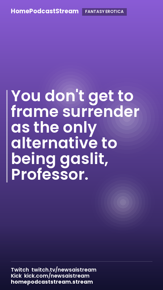 You don't get to frame surrender as the only alternative to being gaslit, Professor.