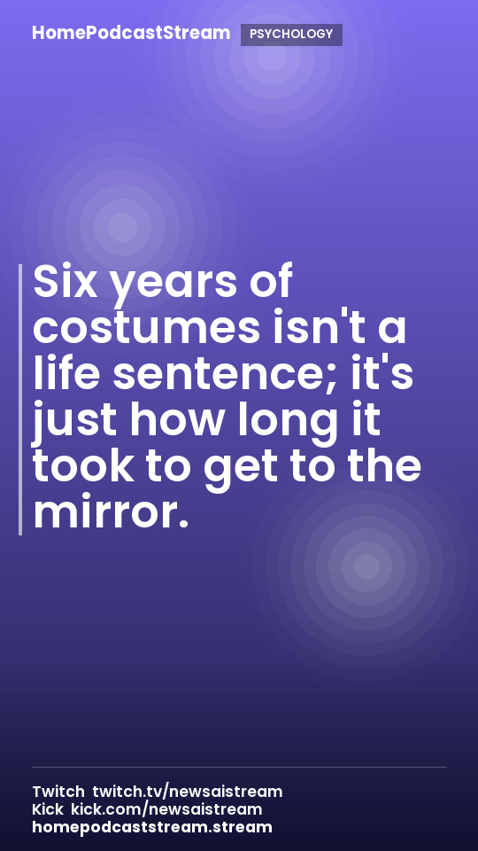 Six years of costumes isn't a life sentence; it's just how long it took to get to the mirror.