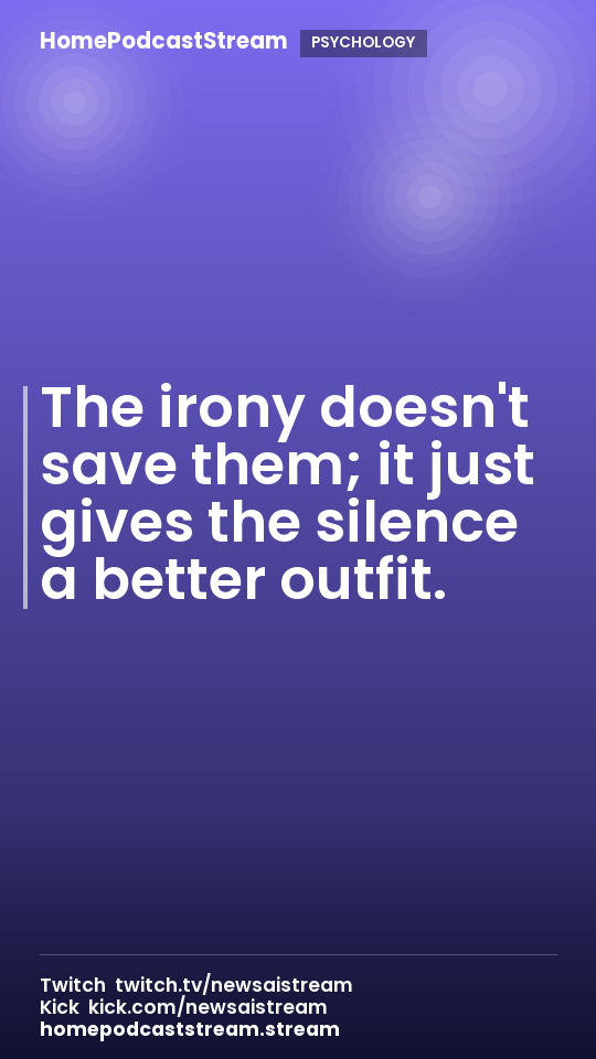 The irony doesn't save them; it just gives the silence a better outfit.