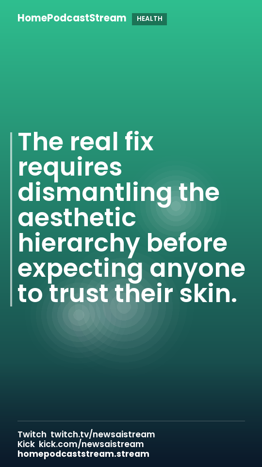 The real fix requires dismantling the aesthetic hierarchy before expecting anyone to trust their skin.