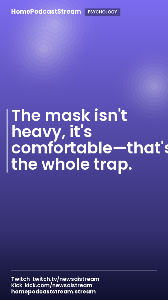 The mask isn't heavy, it's comfortable—that's the whole trap.