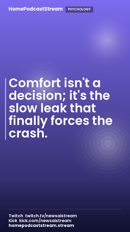 Comfort isn't a decision; it's the slow leak that finally forces the crash.