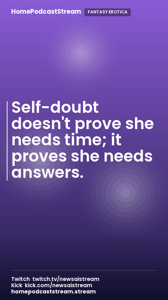 Self-doubt doesn't prove she needs time; it proves she needs answers.