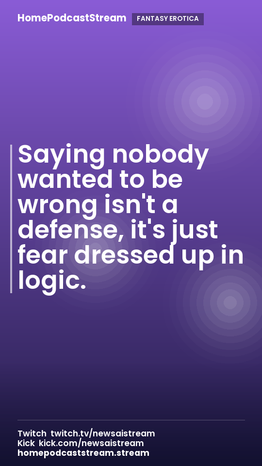 Saying nobody wanted to be wrong isn't a defense, it's just fear dressed up in logic.