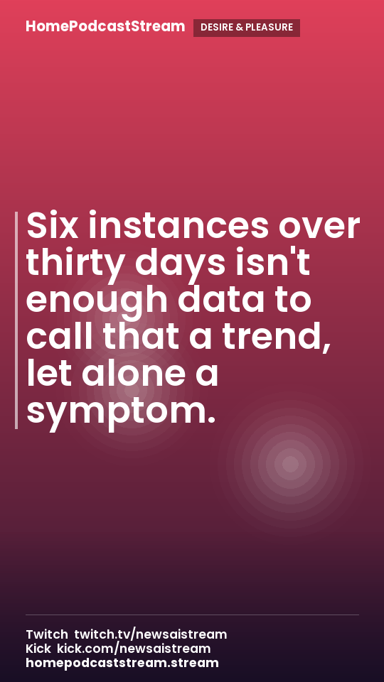 Six instances over thirty days isn't enough data to call that a trend, let alone a symptom.