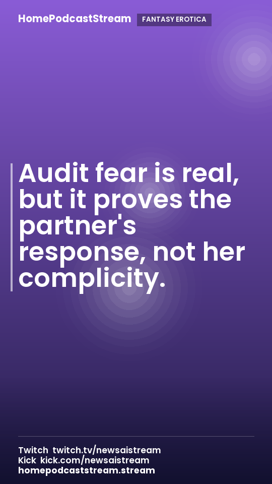 Audit fear is real, but it proves the partner's response, not her complicity.