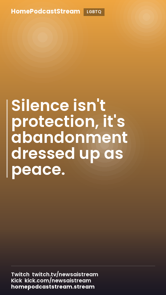 Silence isn't protection, it's abandonment dressed up as peace.
