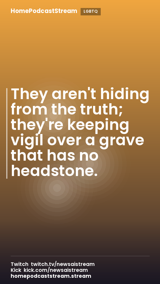 They aren't hiding from the truth; they're keeping vigil over a grave that has no headstone.