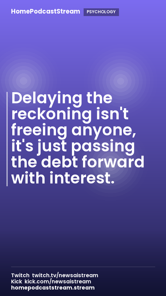 Delaying the reckoning isn't freeing anyone, it's just passing the debt forward with interest.
