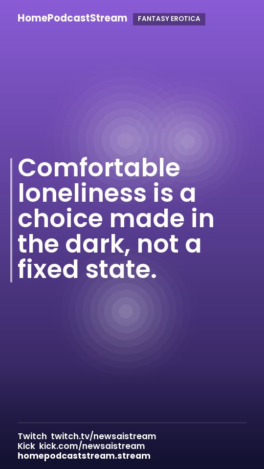 Comfortable loneliness is a choice made in the dark, not a fixed state.