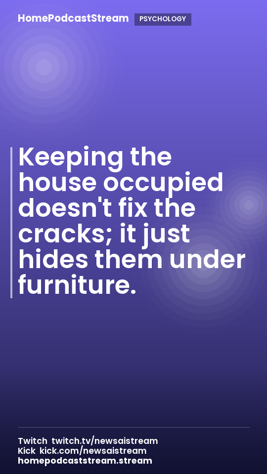 Keeping the house occupied doesn't fix the cracks; it just hides them under furniture.