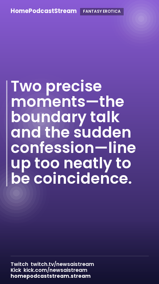 Two precise moments—the boundary talk and the sudden confession—line up too neatly to be coincidence.