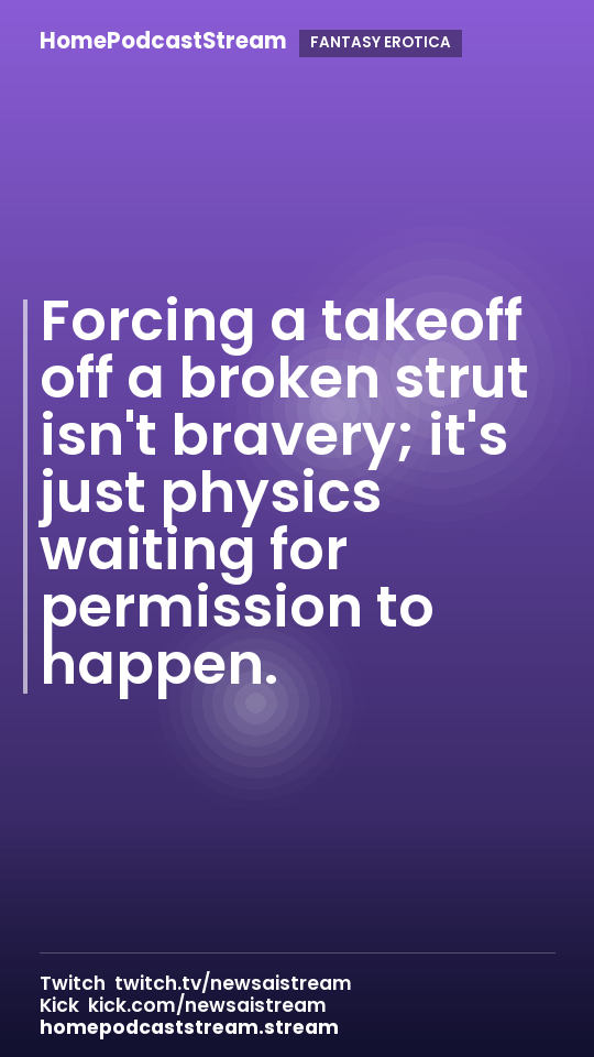 Forcing a takeoff off a broken strut isn't bravery; it's just physics waiting for permission to happen.